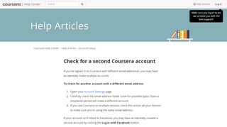 
                            9. Check for a second Coursera account – Coursera Help Center