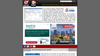 
                            7. Check Hotmail login history / Outlook.com recent activity - Login Tips