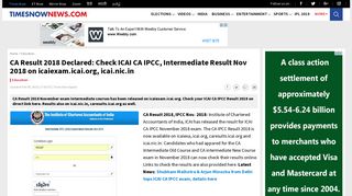 
                            5. Check ICAI CA IPCC, Intermediate Result Nov 2018 on icaiexam.icai ...