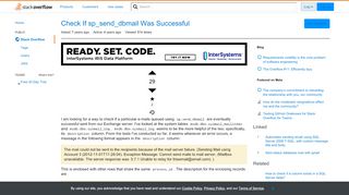 
                            6. Check If sp_send_dbmail Was Successful - Stack Overflow