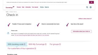 
                            3. Check-in - My flight - Eurowings