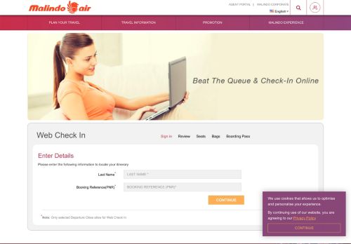 
                            6. Check in online - Malindo Air