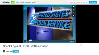 
                            10. Check Login at USPS LiteBlue Online on Vimeo