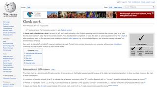 
                            6. Check mark - Wikipedia