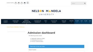 
                            8. Check my admission status - Nelson Mandela University