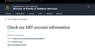 
                            13. Check my EBT account information | Division of Family and Children ...