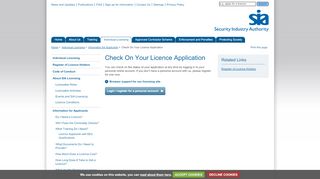 
                            3. Check On Your Licence Application - SiA