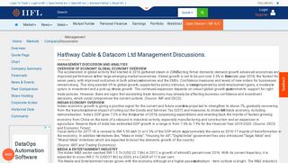 
                            8. Check out the Hathway cable datacom ltd Management Discussions ...