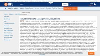 
                            11. Check out the In2cable india ltd Management Discussions | Live ...