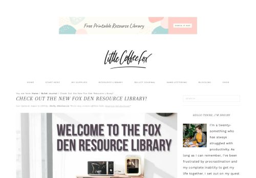 
                            5. Check Out the New Fox Den Resource Library! | LittleCoffeeFox