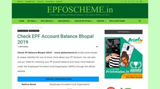 
                            6. Check PF Account Balance Bhopal 2019 - Claim Status | MP/BPL