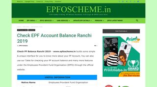 
                            3. Check PF Account Balance Ranchi 2019 - Claim Status | JH/RAN