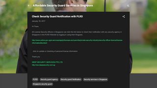 
                            5. Check Security Guard Notification with PLRD
