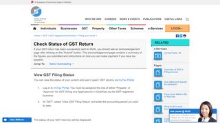 
                            8. Check Status of GST Return - IRAS