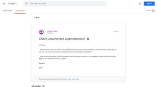 
                            4. Check unauthorized Login attempts? - Google Product Forums