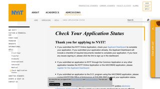 
                            6. Check Your Application Status | Admissions | NYIT
