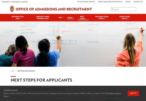 
                            4. Check your Application Status - Office of Admissions and Recruitment