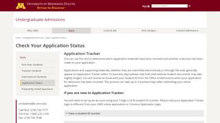 
                            10. Check Your Application Status | UMD