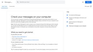 
                            10. Check your messages on your computer - Messages Help