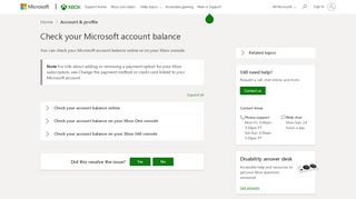 
                            11. Check your Microsoft account balance - Xbox Support