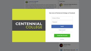 
                            4. Check your myCentennial email account... - Centennial College ...