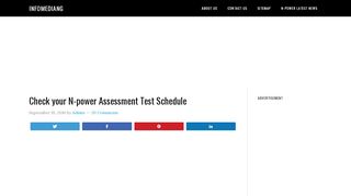 
                            12. Check your N-power Assessment Test Schedule - InfomediaNG