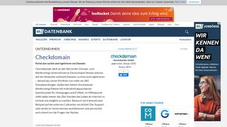 
                            12. Checkdomain - Unternehmensprofil | Gründerszene