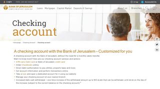 
                            2. Checking Account - Bank of Jerusalem