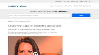 
                            8. Checking Application Status - UnitedHealth Group