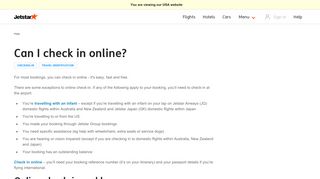 
                            12. Checking in: Can I check in online? | Jetstar