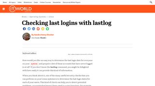 
                            12. Checking last logins with lastlog | ITworld