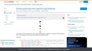 
                            6. Checking php login form against mysql database - Stack Overflow