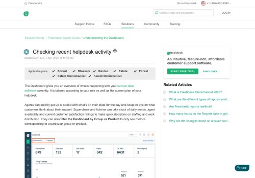 
                            13. Checking recent helpdesk activity : Freshdesk