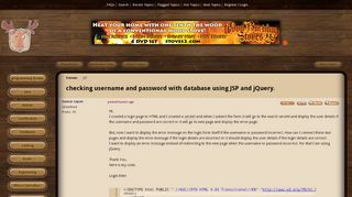 
                            5. checking username and password with database using JSP and jQuery ...
