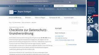 
                            10. Checkliste zur Datenschutz-Grundverordnung - IHK Region Stuttgart