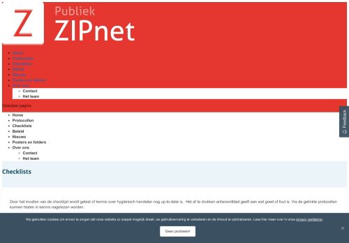 
                            7. Checklists | Publiek ZIPnet