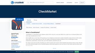 
                            9. CheckMarket Reviews, Pricing and Alternatives | Crozdesk