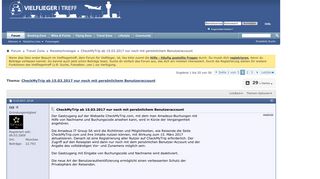 
                            3. CheckMyTrip ab 15.03.2017 nur noch mit persönlichem ...