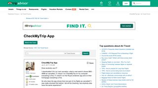 
                            12. CheckMyTrip App - Air Travel Forum - TripAdvisor