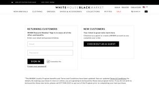 
                            9. Checkout Login - White House Black Market