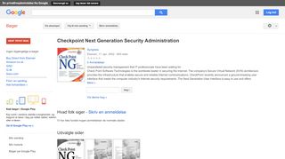 
                            8. Checkpoint Next Generation Security Administration - Resultat for Google Books