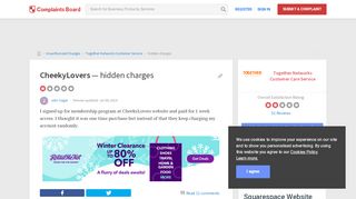 
                            13. CheekyLovers - Hidden charges, Review 612892 | Complaints Board