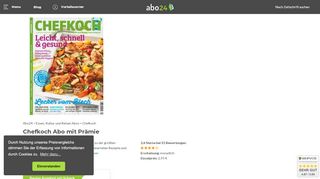 
                            7. Chefkoch Abo für 30,40 € bestellen - Abo24