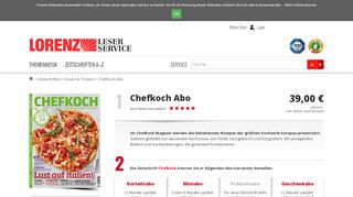 
                            8. Chefkoch Abo - hier günstig und sicher abonnieren