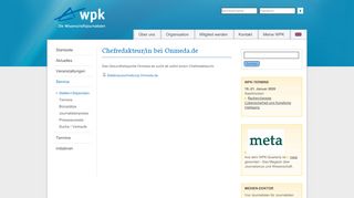 
                            11. Chefredakteur/in bei Onmeda.de | WPK - die Wissenschaftsjournalisten