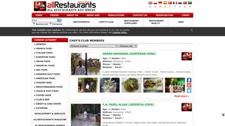 
                            4. CHEF'S CLUB MEMBERS - Restaurant
