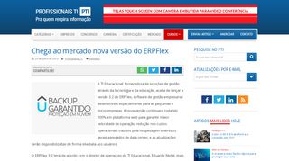 
                            13. Chega ao mercado nova versão do ERPFlex - Profissionais TI