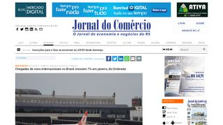 
                            13. Chegadas de voos internacionais no Brasil crescem 7% em janeiro ...