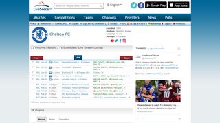 
                            12. Chelsea TV Schedules, Fixtures, Results, News ... - Live Soccer TV