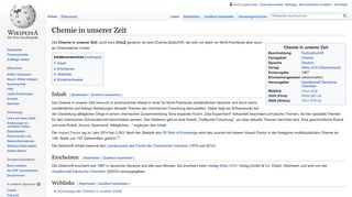 
                            5. Chemie in unserer Zeit – Wikipedia